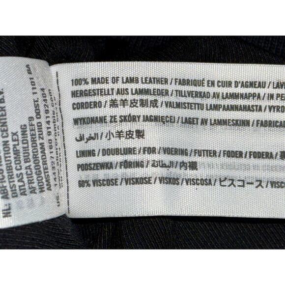 Abercrombie & Fitch Green Quilted Lamb Leather Varsity Bomber Jacket Womens Sz S - Picture 4 of 6